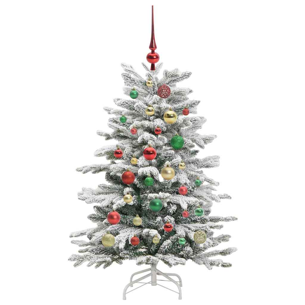 Kunstigt Hinged Juletræ Hvid 120 cm PE og PVC