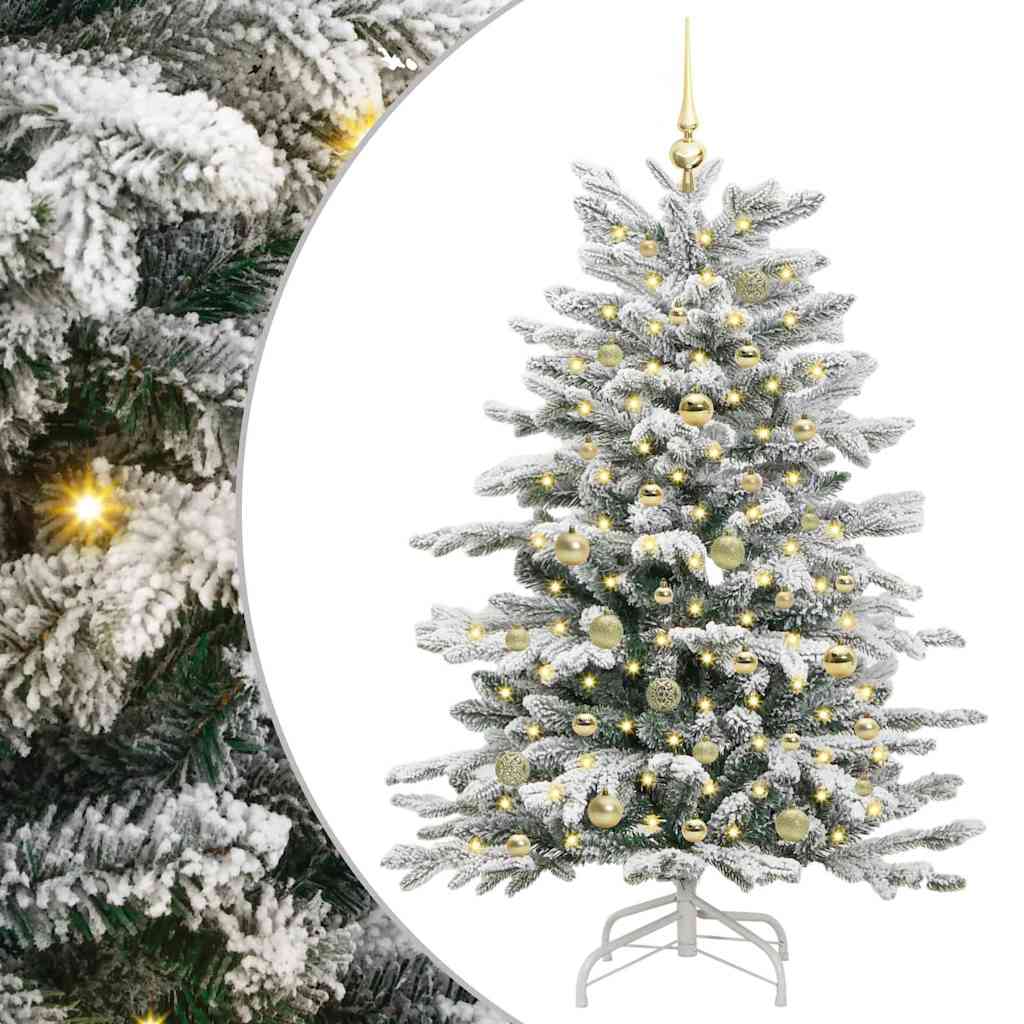 Kunstigt Hinged Juletræ Hvid 150 cm PE og PVC