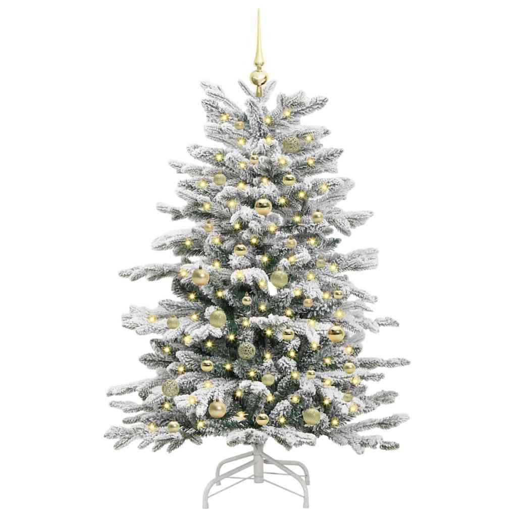 Kunstigt Hinged Juletræ Hvid 150 cm PE og PVC