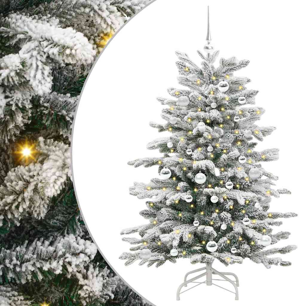 Kunstigt Hinged Juletræ Hvid 150 cm PE og PVC