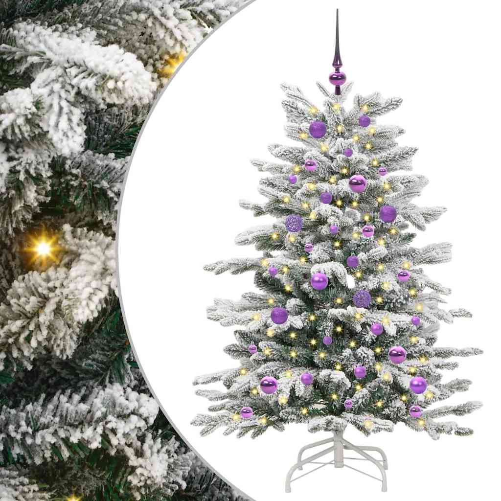 Kunstigt Hinged Juletræ Hvid 150 cm PE og PVC