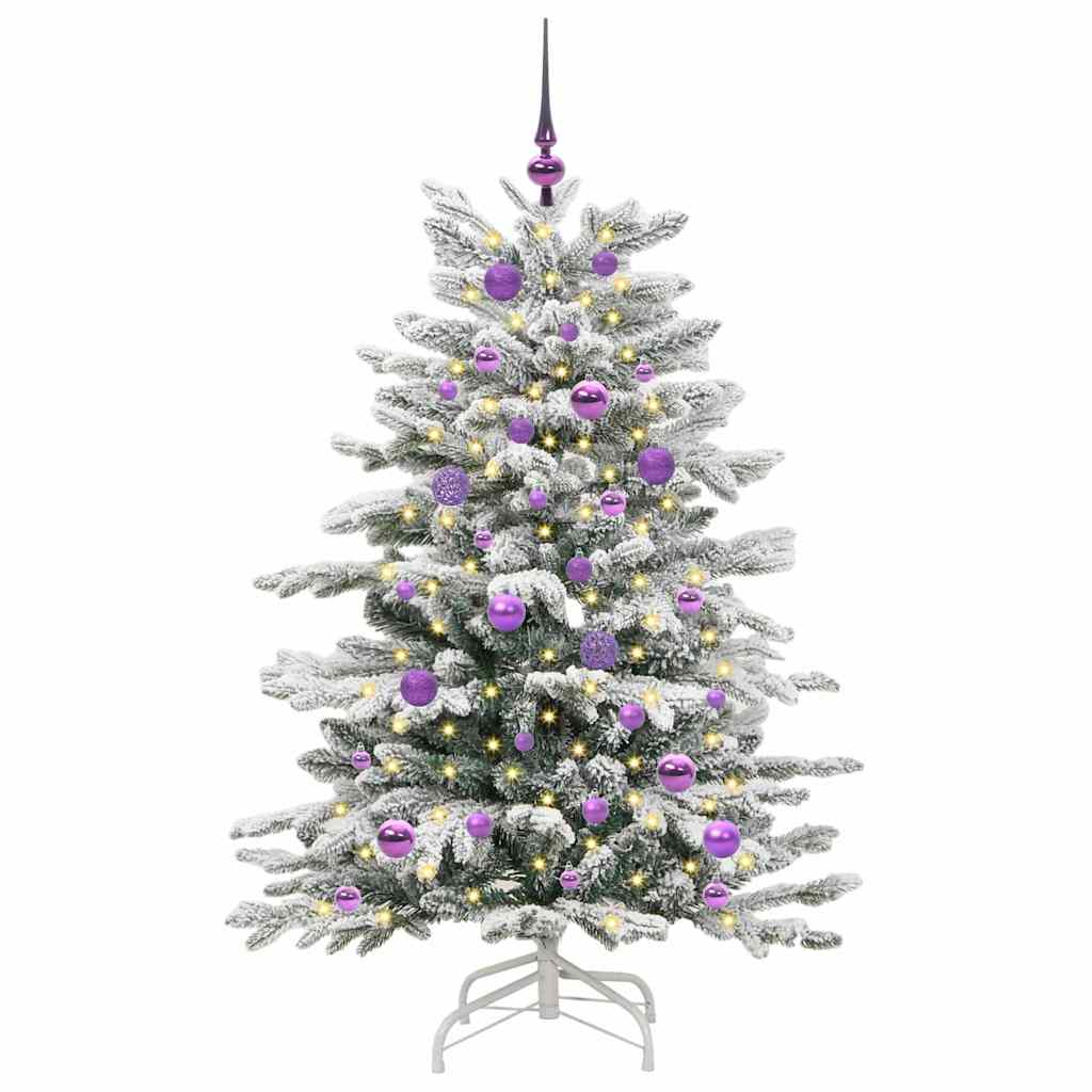 Kunstigt Hinged Juletræ Hvid 150 cm PE og PVC