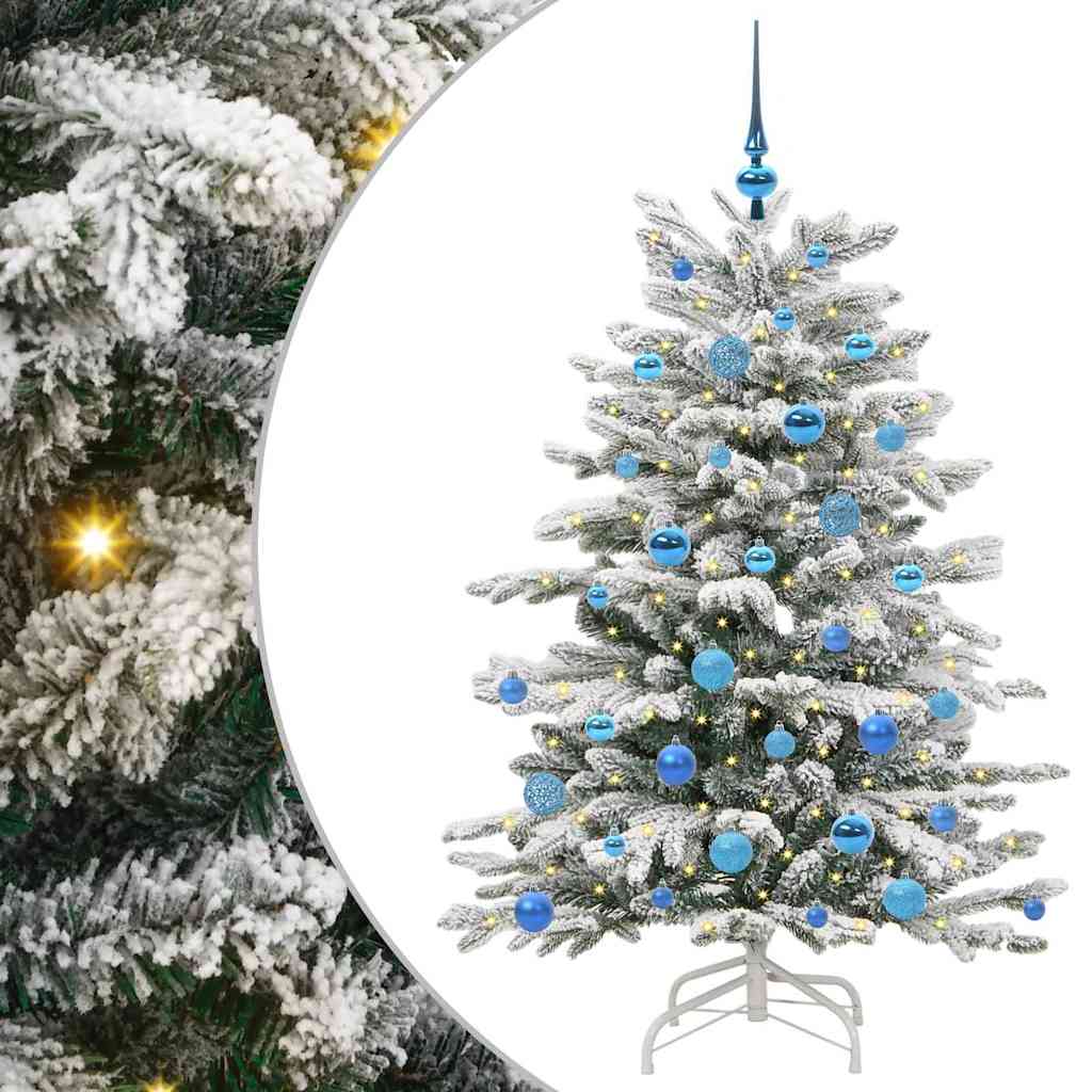 Kunstigt Hinged Juletræ Hvid 150 cm PE og PVC