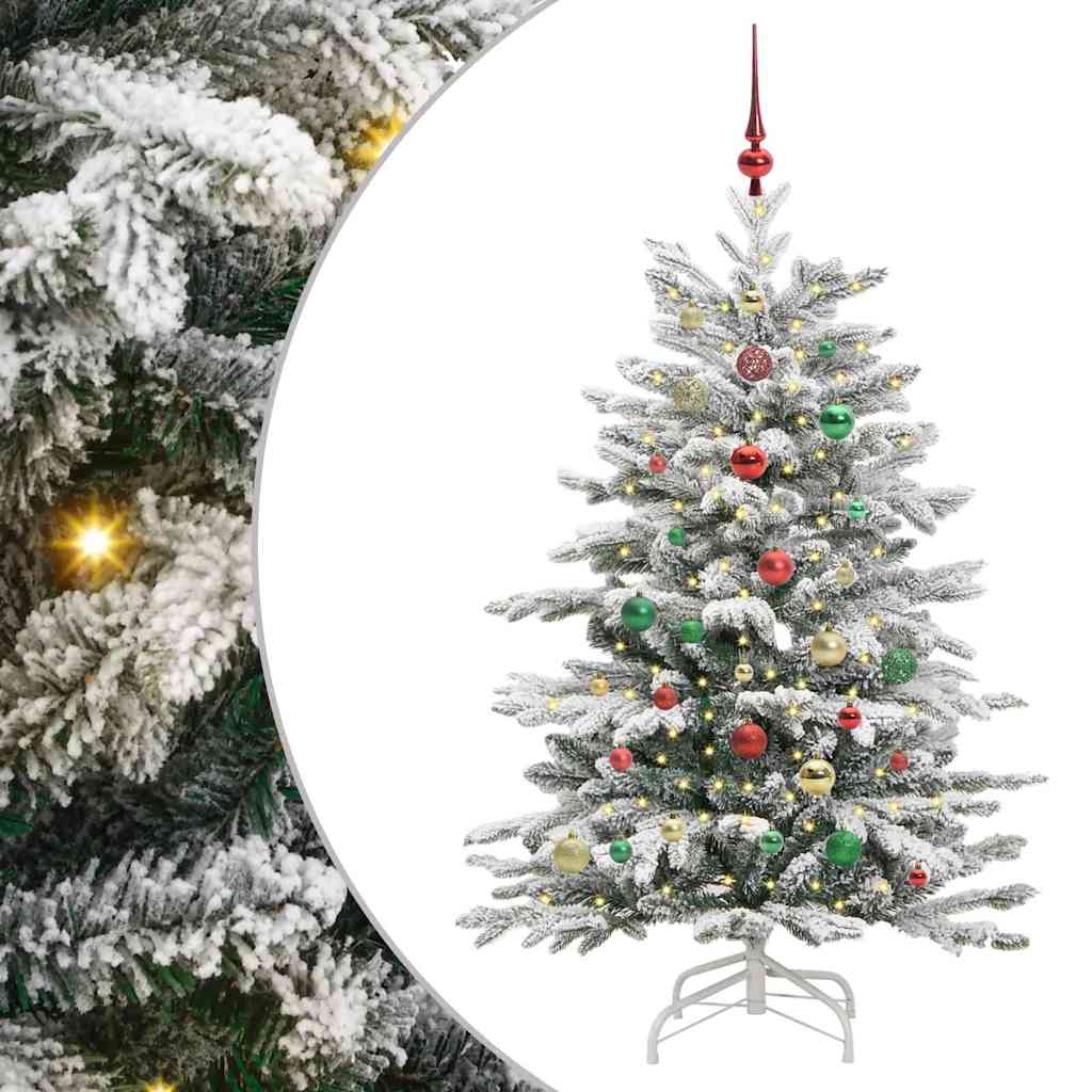 Kunstigt Hinged Juletræ Hvid 150 cm PE og PVC