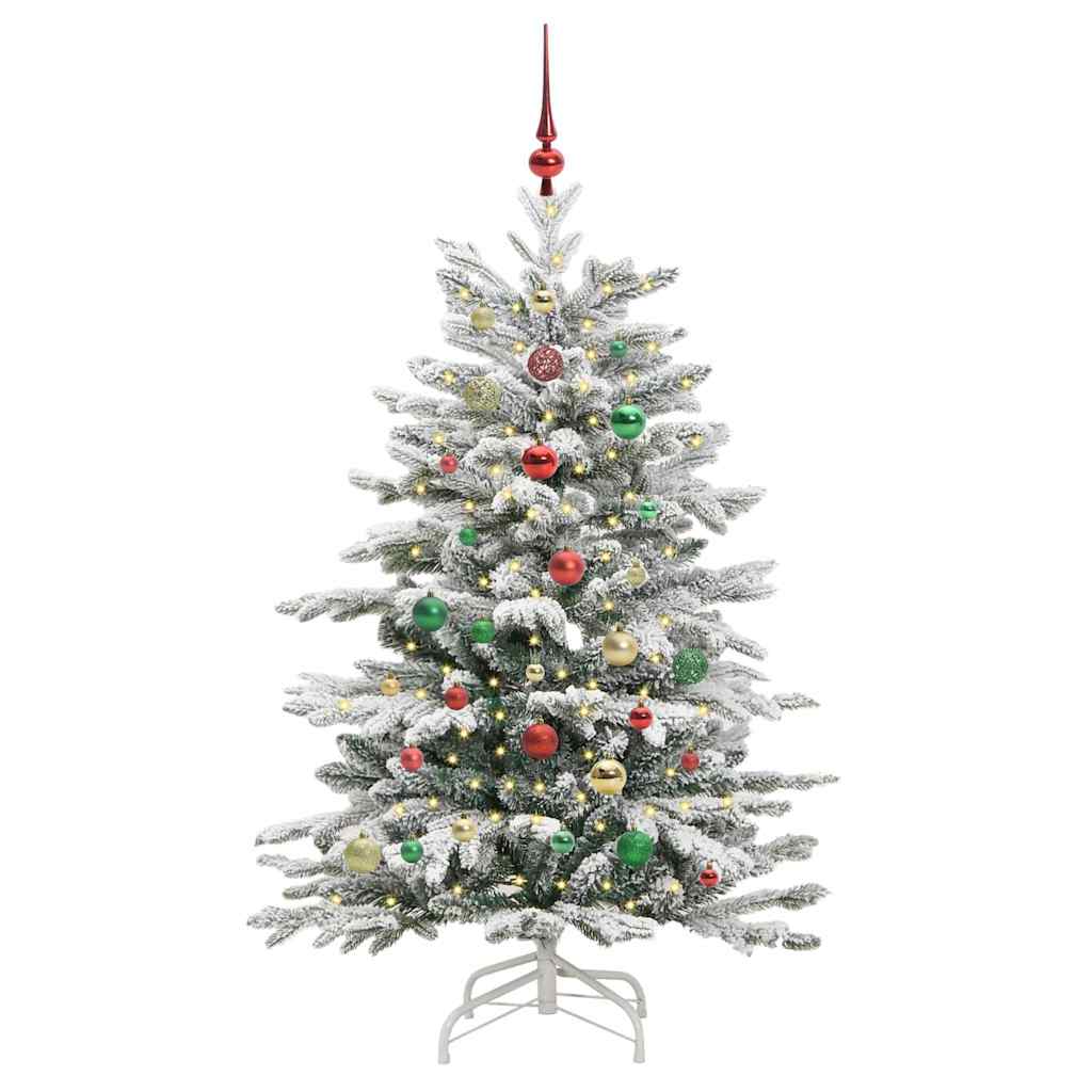 Kunstigt Hinged Juletræ Hvid 150 cm PE og PVC