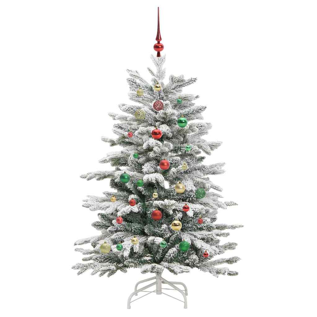 Kunstigt Hinged Juletræ Hvid 150 cm PE og PVC