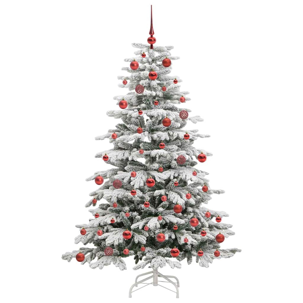 Kunstigt Hinged Juletræ Hvid 180 cm PE og PVC