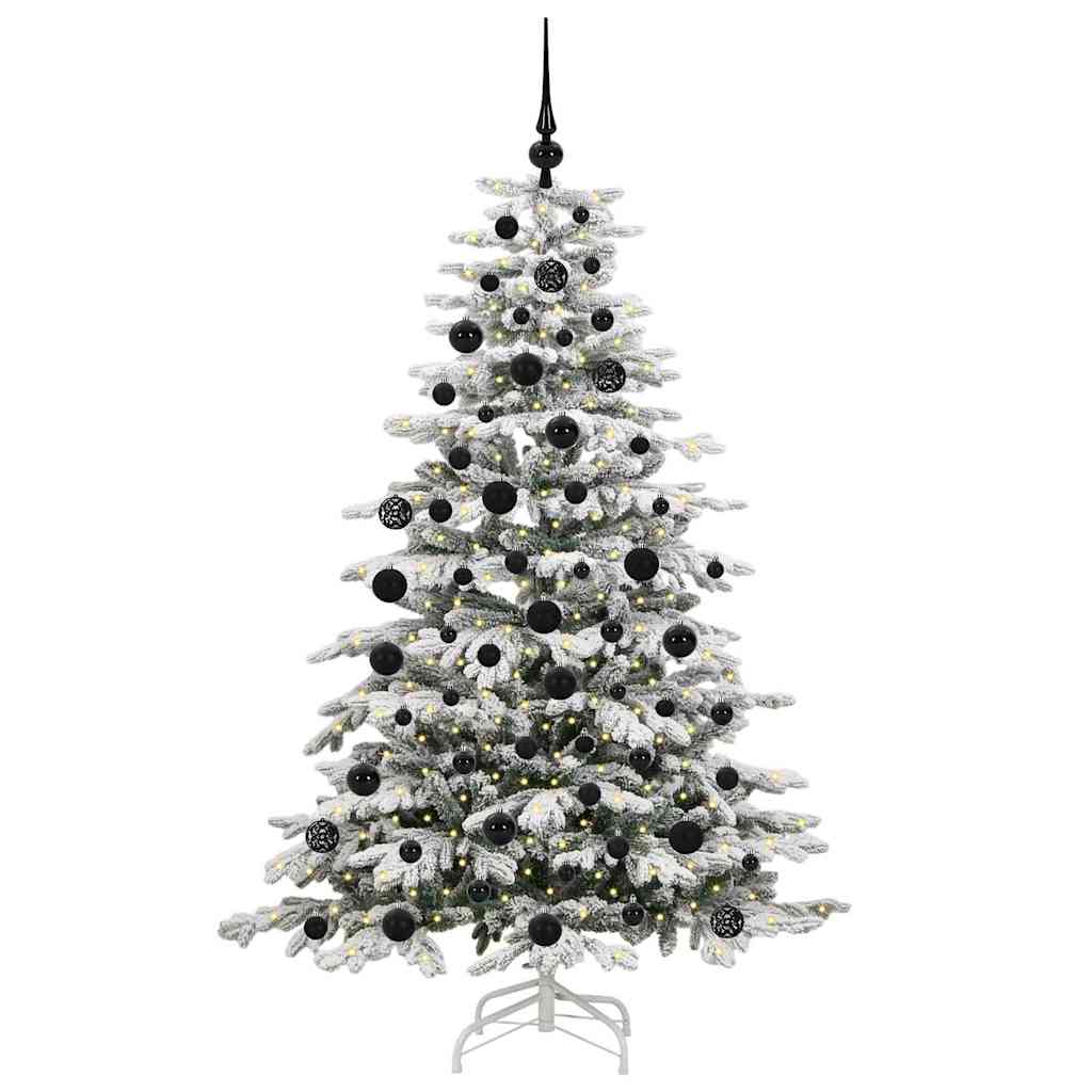 Kunstigt Hinged Juletræ Hvid 180 cm PE og PVC