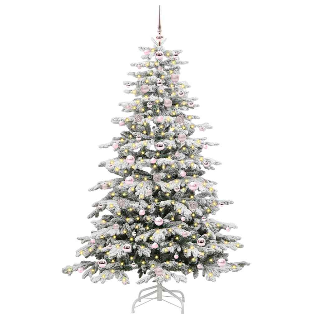 Kunstigt Hinged Juletræ Hvid 180 cm PE og PVC