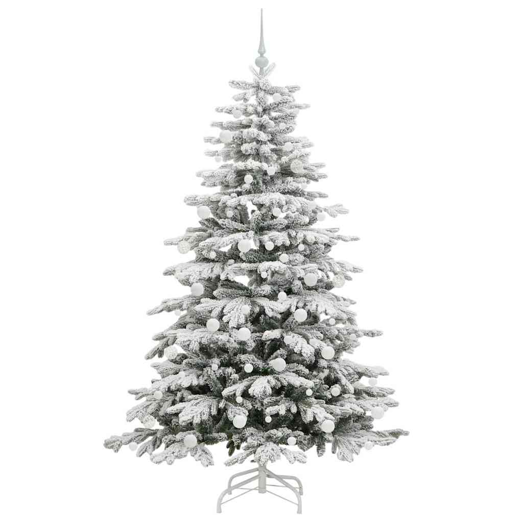 Kunstigt Hinged Juletræ Hvid 180 cm PE og PVC