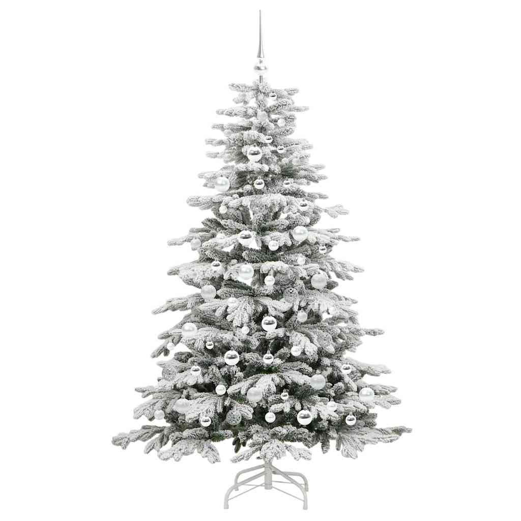 Kunstigt Hinged Juletræ Hvid 180 cm PE og PVC