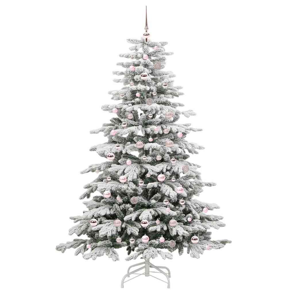 Kunstigt Hinged Juletræ Hvid 210 cm PE og PVC