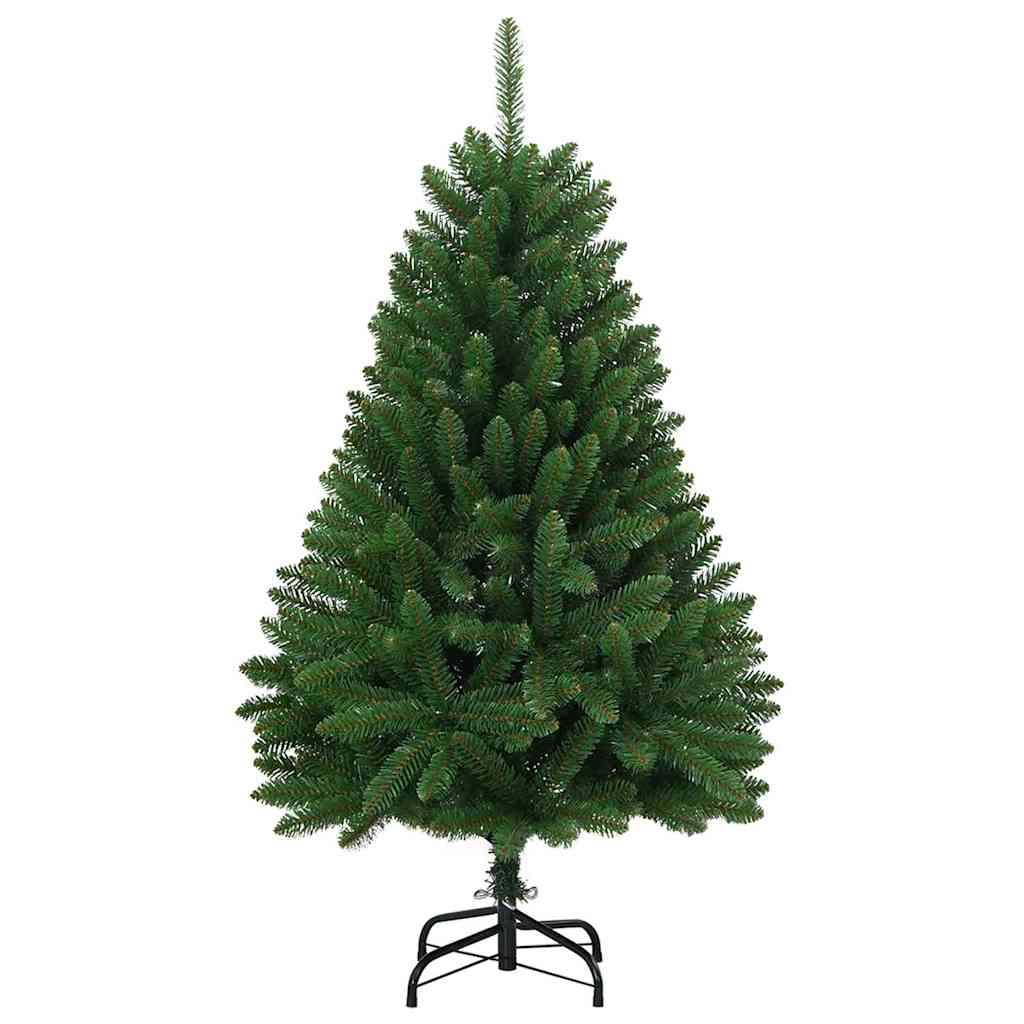 Kunstigt juletræ 120 cm 150 LED'er Varm hvid PVC og Stål Grøn