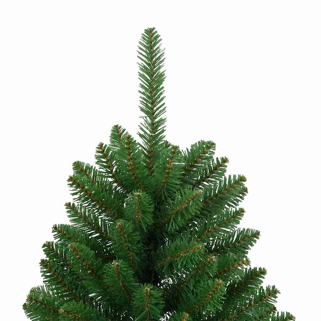 Kunstigt juletræ 150 cm 150 LED'er Varm hvid PVC og Stål Grøn
