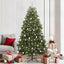 Kunstigt juletræ 210 cm 300 LED'er Varm hvid PVC og Stål Grøn