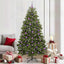 Kunstigt juletræ 210 cm 300 LED'er Varm hvid PVC og Stål Grøn
