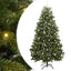 Kunstigt juletræ 240 cm 300 LED'er Varm hvid PVC og Stål Grøn