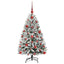 Kunstigt juletræ 120 cm 150 LED'er Varm hvid PVC og Stål