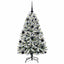 Kunstigt juletræ 120 cm 150 LED'er Varm hvid PVC og Stål