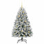 Kunstigt juletræ 120 cm 150 LED'er Varm hvid PVC og Stål