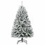 Kunstigt juletræ 120 cm 150 LED'er Varm hvid PVC og Stål
