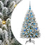 Kunstigt juletræ 120 cm 150 LED'er Varm hvid PVC og Stål