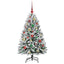 Kunstigt juletræ 120 cm 150 LED'er Varm hvid PVC og Stål