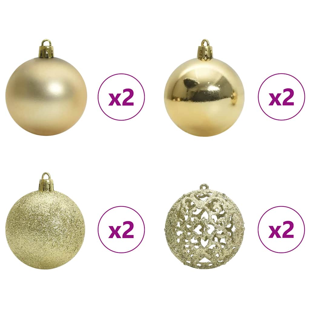 Kunstigt juletræ 120 cm 150 LED'er Varm hvid PVC og Stål