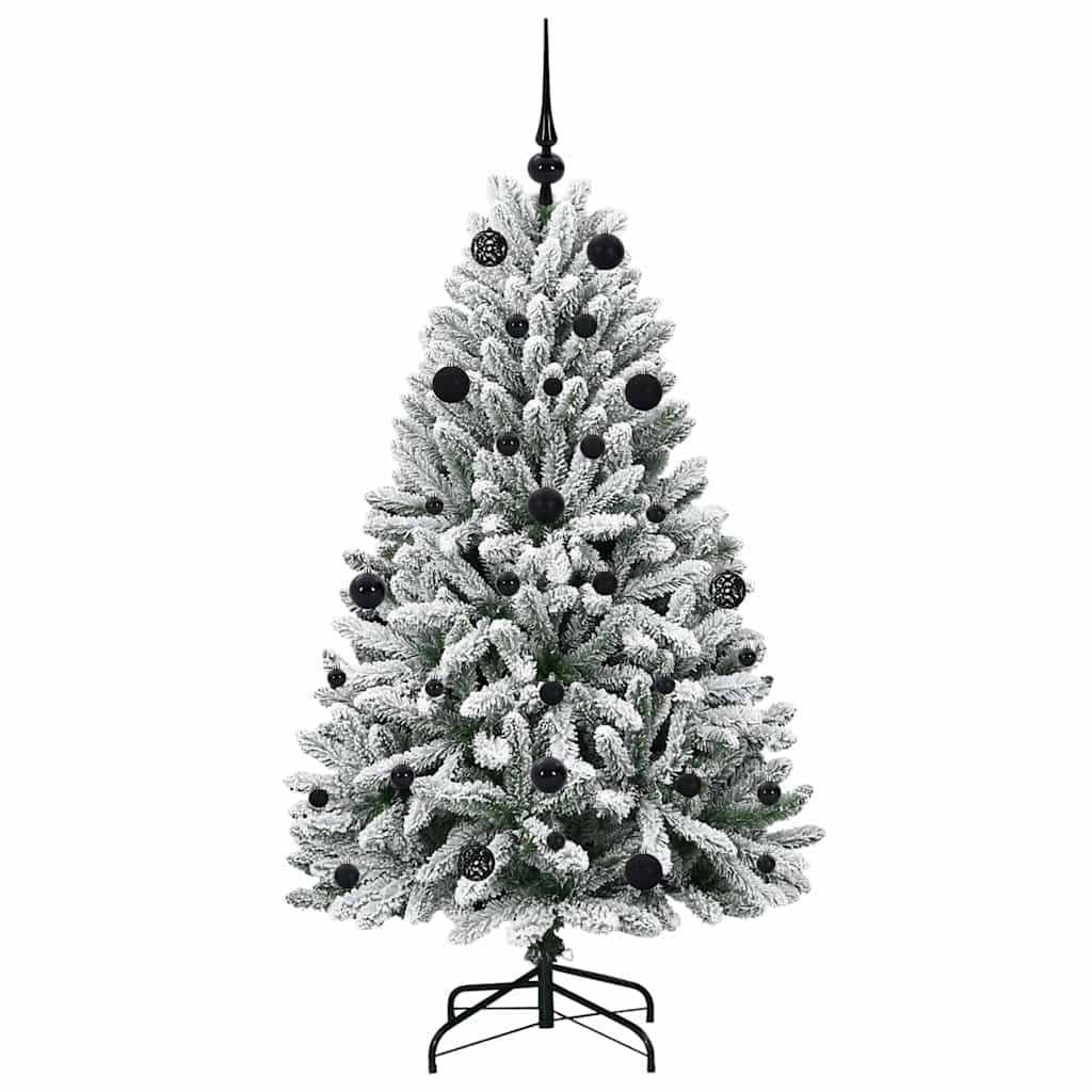 Kunstigt juletræ 150 cm 150 LED'er Varm hvid PVC og Stål