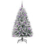 Kunstigt juletræ 150 cm 150 LED'er Varm hvid PVC og Stål