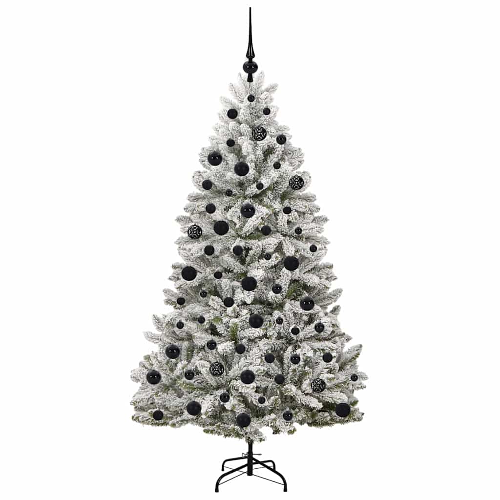 Kunstigt juletræ 180 cm 300 LED'er Varm hvid PVC og Stål