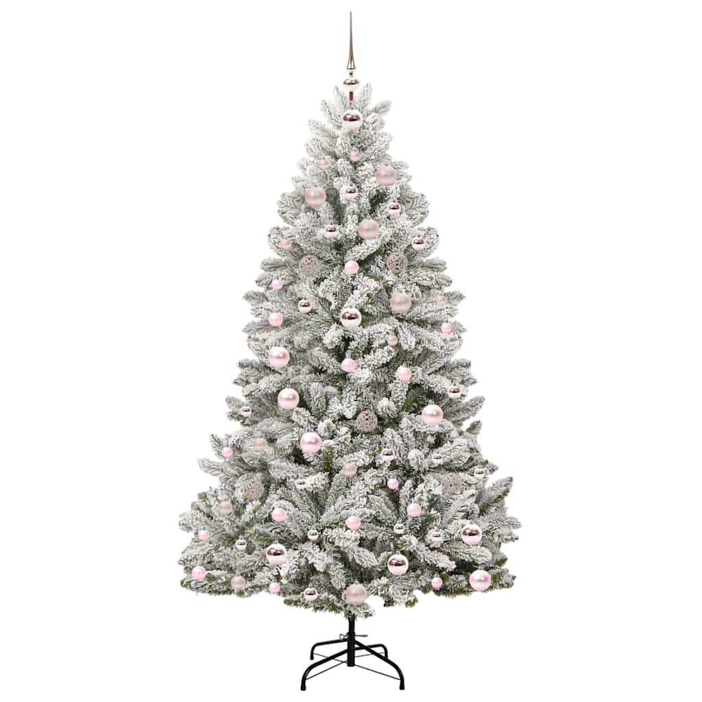 Kunstigt juletræ 180 cm 300 LED'er Varm hvid PVC og Stål