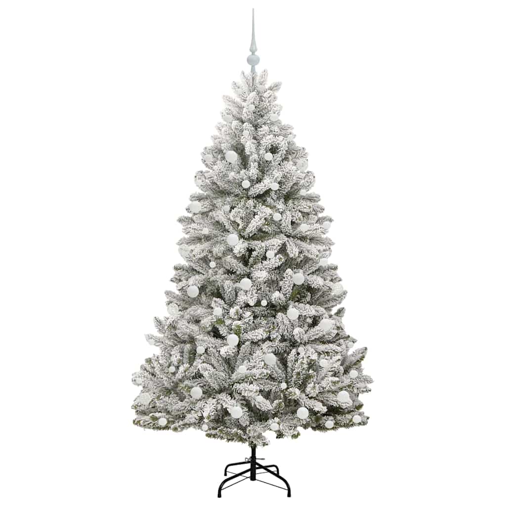 Kunstigt juletræ 180 cm 300 LED'er Varm hvid PVC og Stål