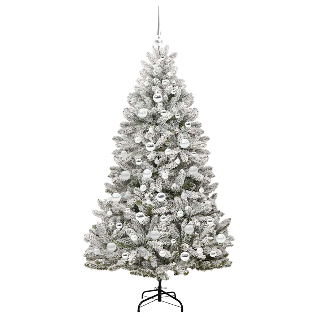 Kunstigt juletræ 180 cm 300 LED'er Varm hvid PVC og Stål
