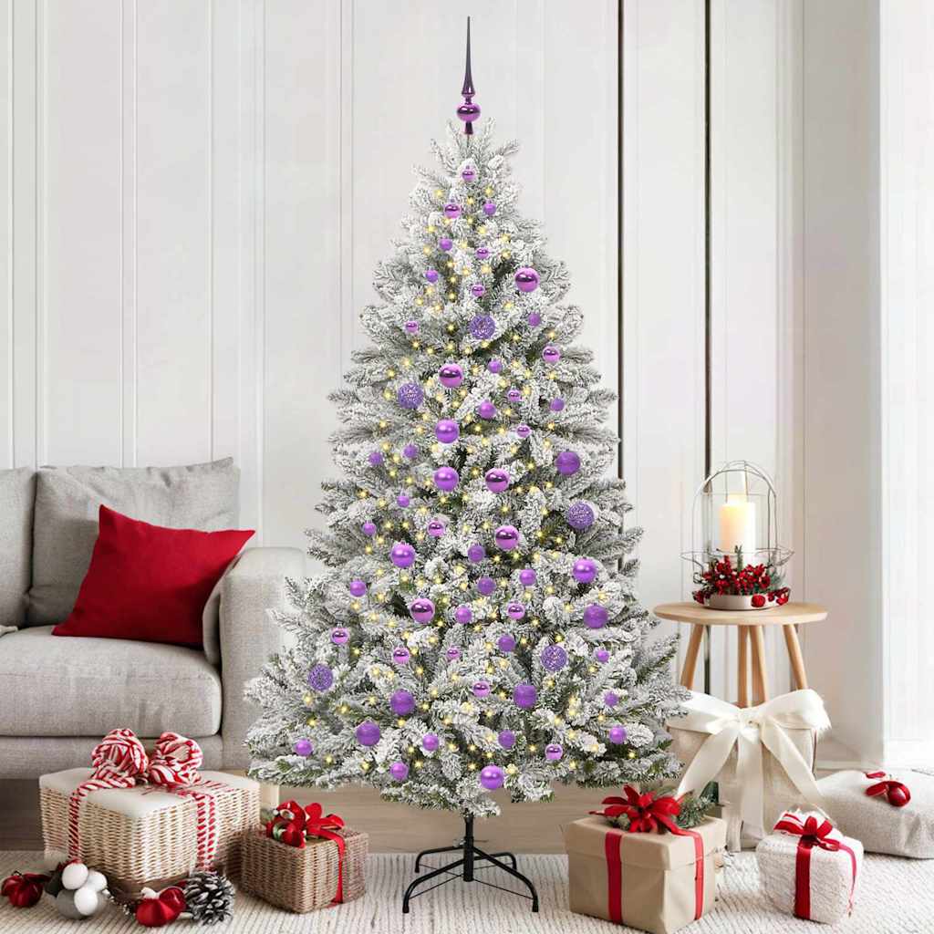 Kunstigt juletræ 180 cm 300 LED'er Varm hvid PVC og Stål