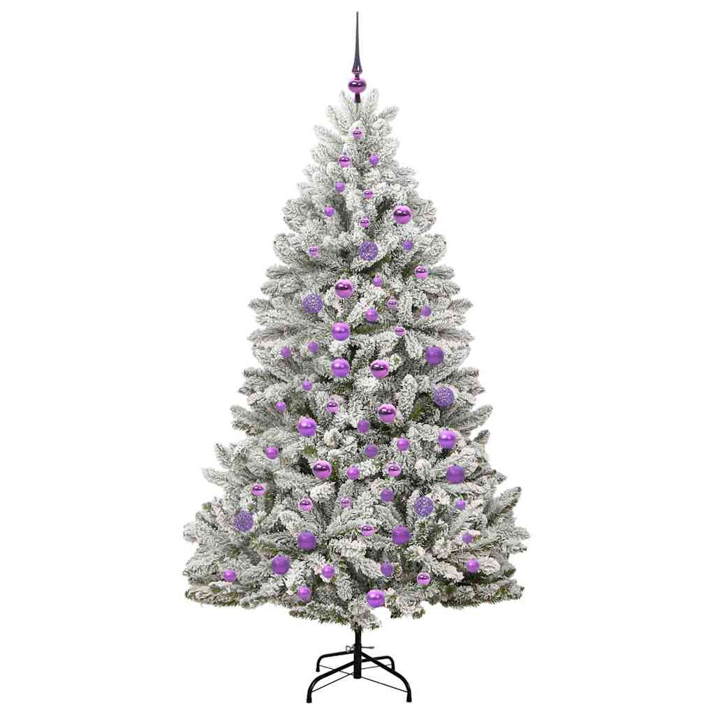 Kunstigt juletræ 180 cm 300 LED'er Varm hvid PVC og Stål
