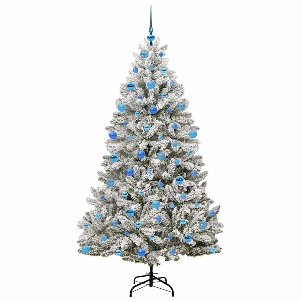 Kunstigt juletræ 180 cm 300 LED'er Varm hvid PVC og Stål