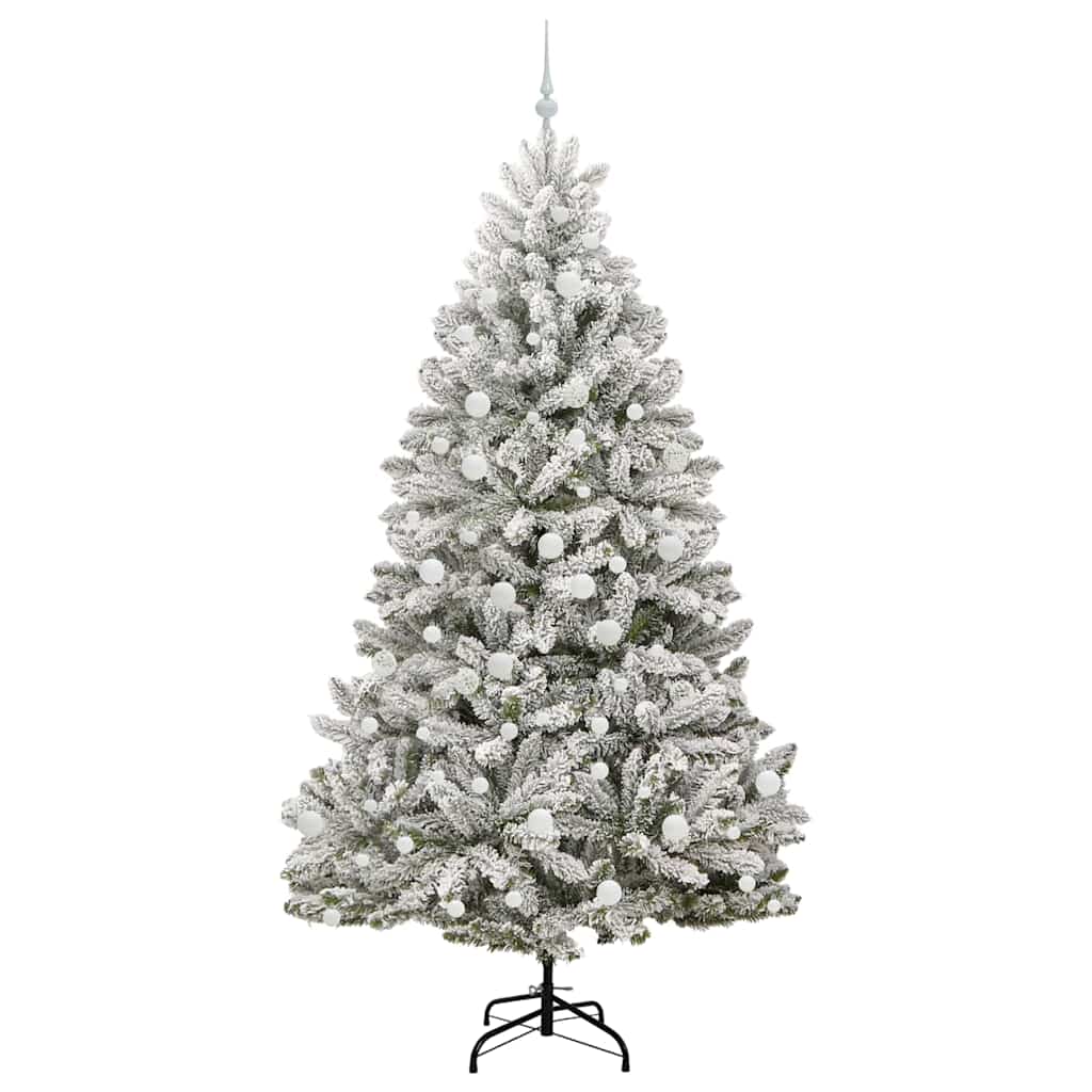 Kunstigt juletræ 210 cm 300 LED'er Varm hvid PVC og Stål