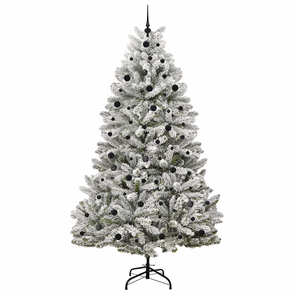 Kunstigt juletræ 240 cm 300 LED'er Varm hvid PVC og Stål