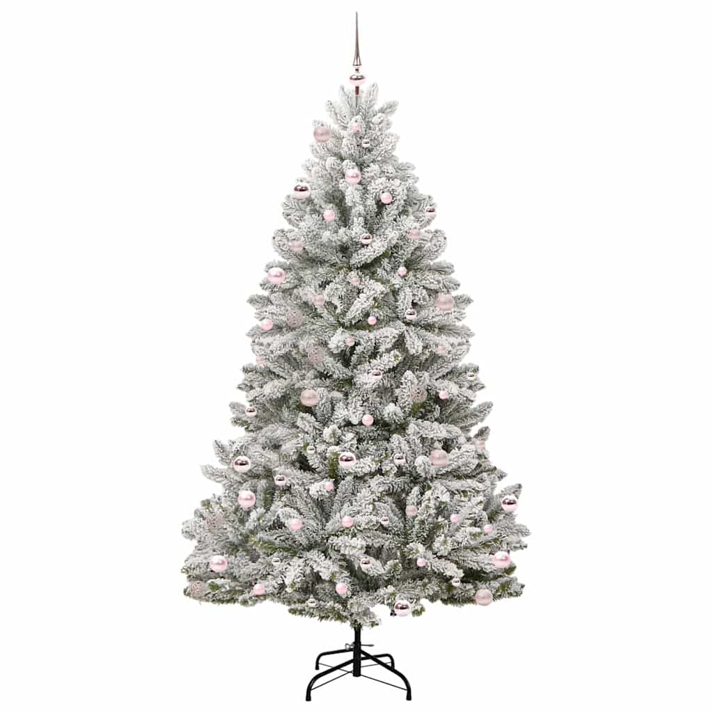 Kunstigt juletræ 240 cm 300 LED'er Varm hvid PVC og Stål