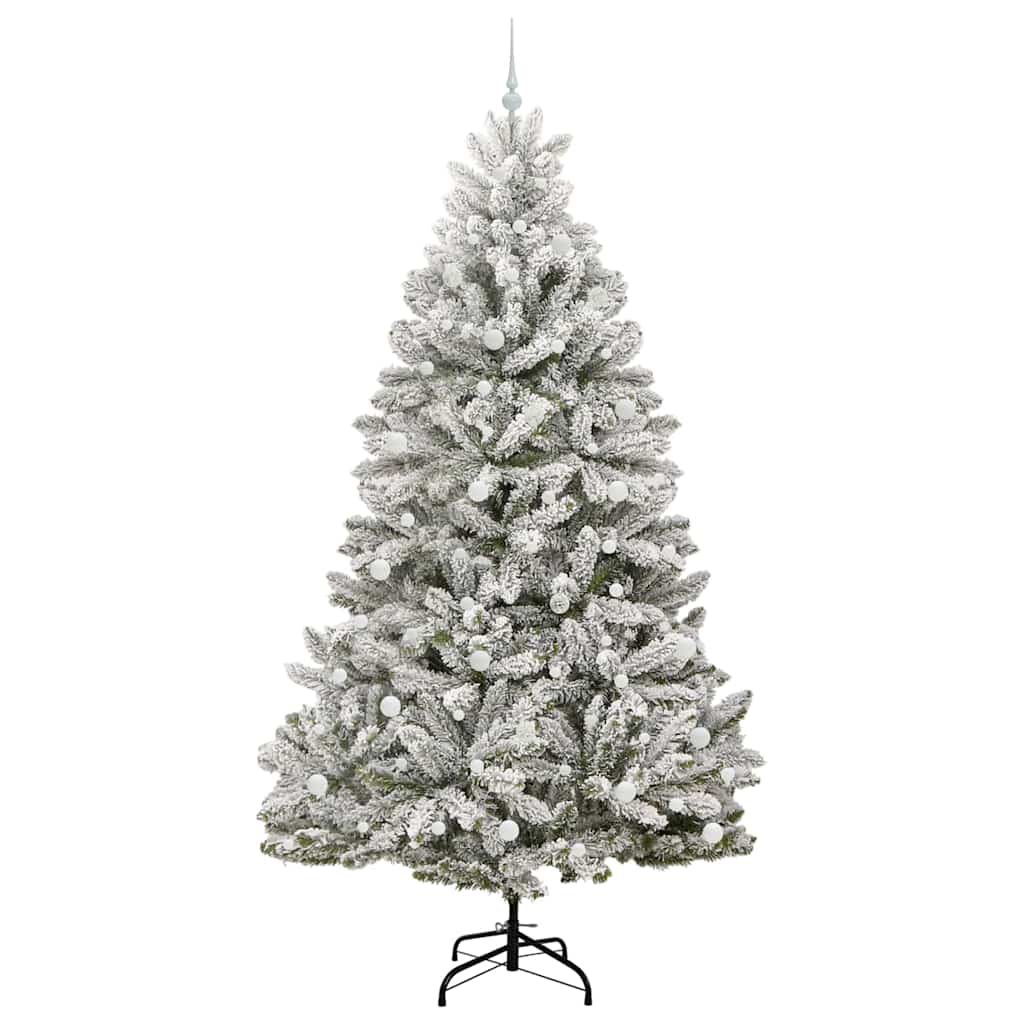 Kunstigt juletræ 240 cm 300 LED'er Varm hvid PVC og Stål