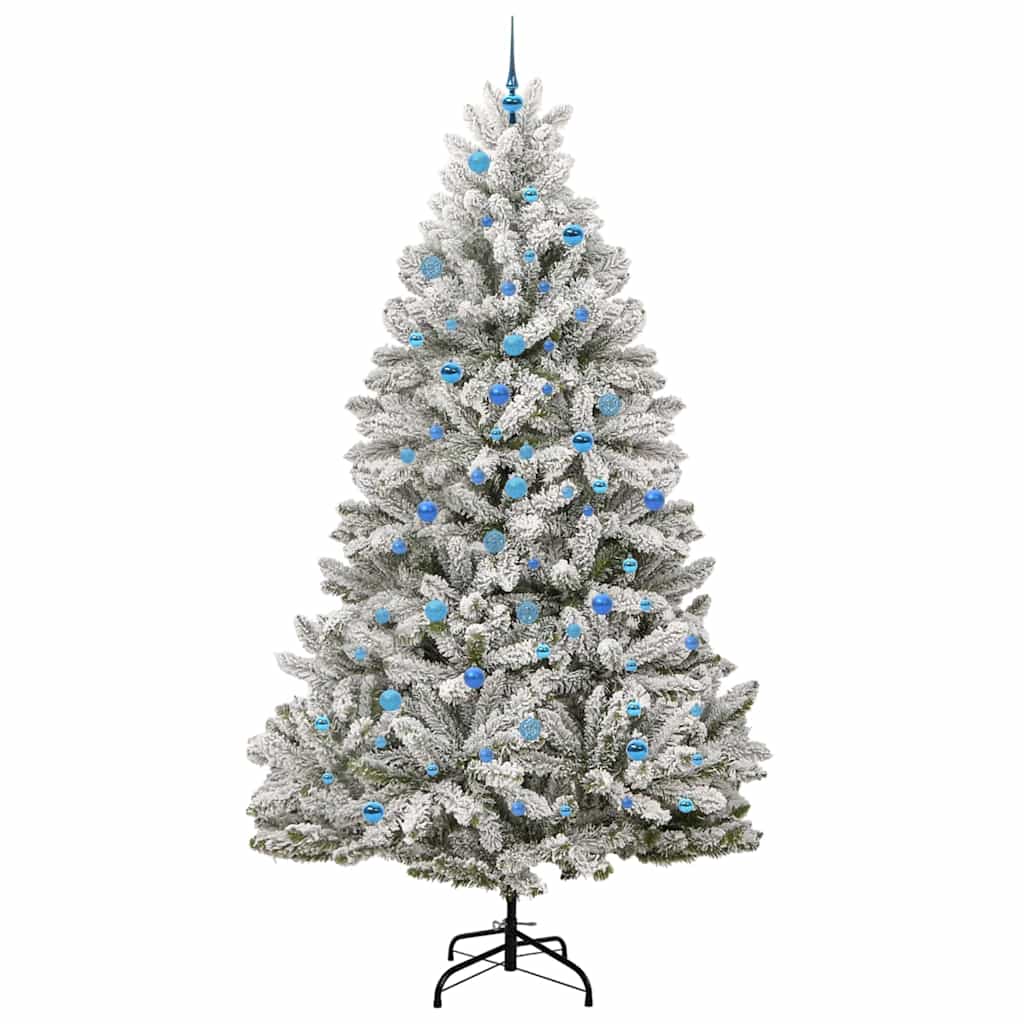 Kunstigt juletræ 240 cm 300 LED'er Varm hvid PVC og Stål