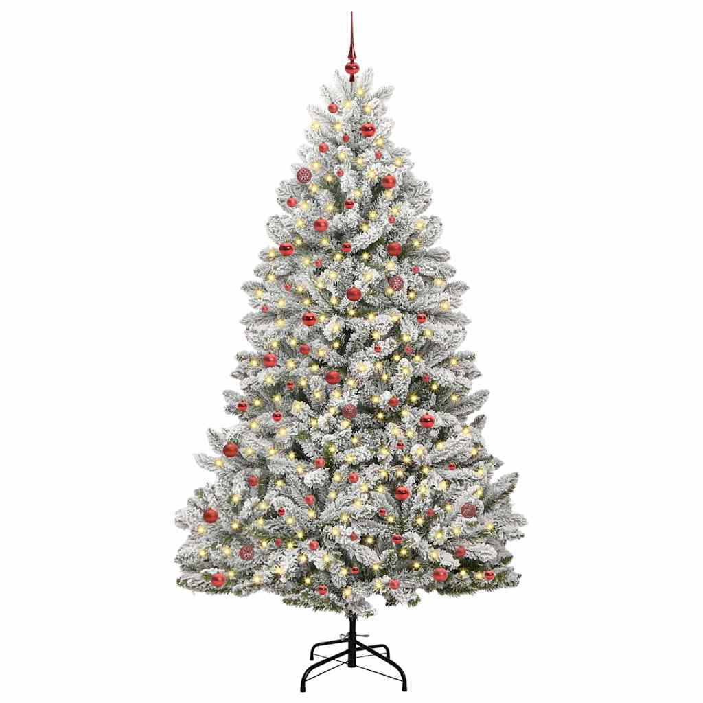 Kunstigt juletræ 270 cm 300 LED'er Varm hvid PVC og Stål