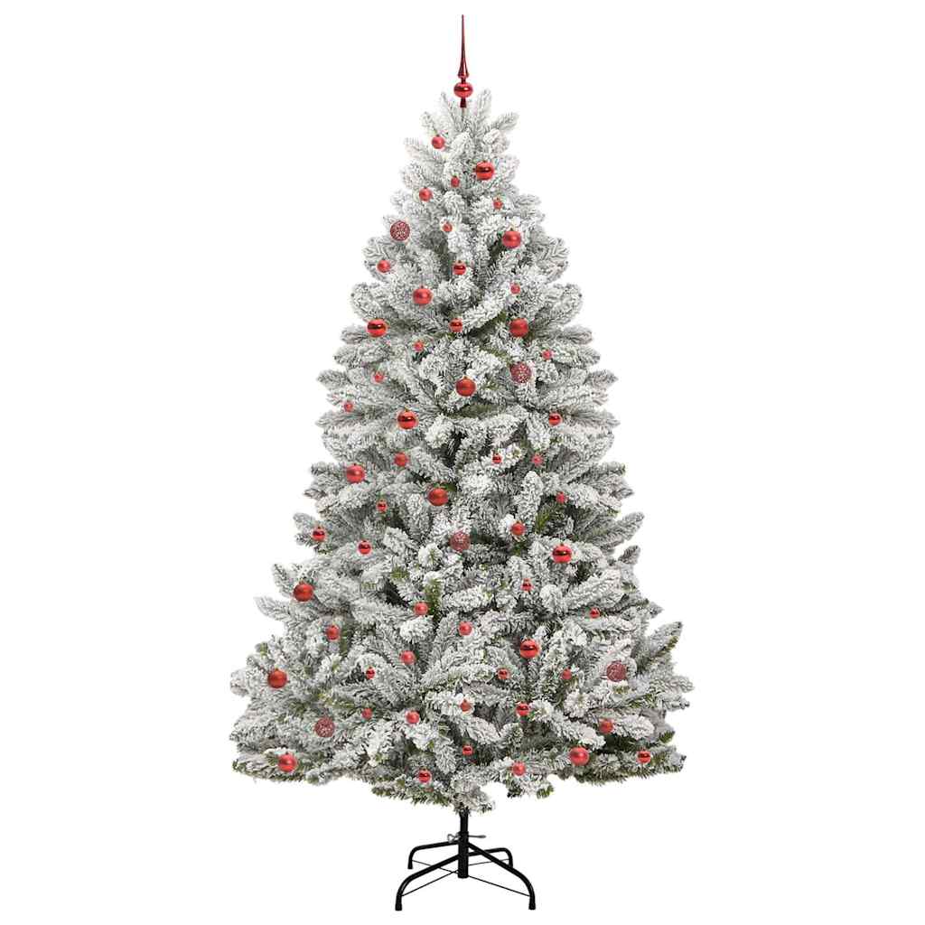 Kunstigt juletræ 270 cm 300 LED'er Varm hvid PVC og Stål