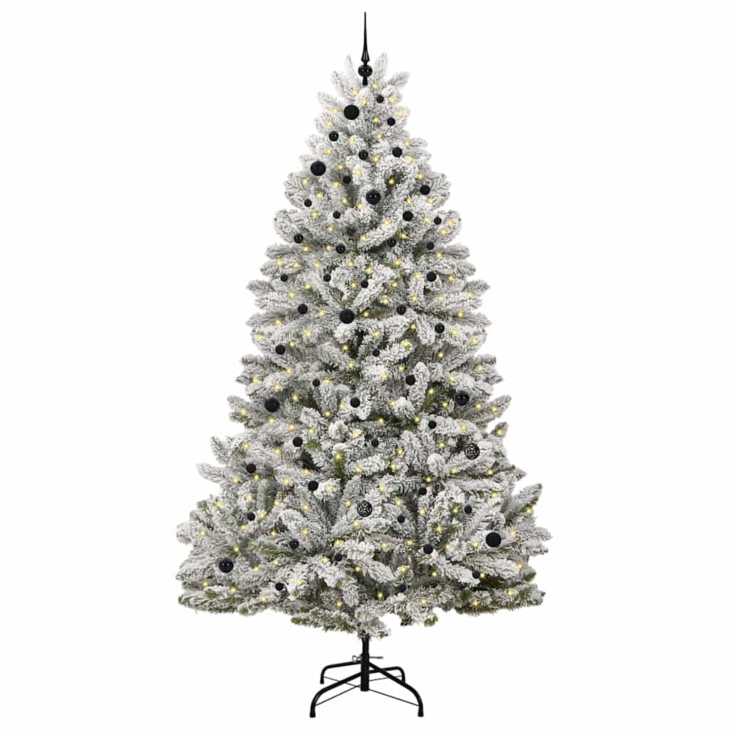 Kunstigt juletræ 270 cm 300 LED'er Varm hvid PVC og Stål