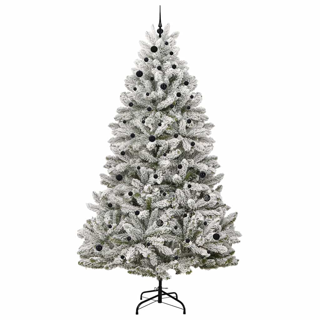Kunstigt juletræ 270 cm 300 LED'er Varm hvid PVC og Stål