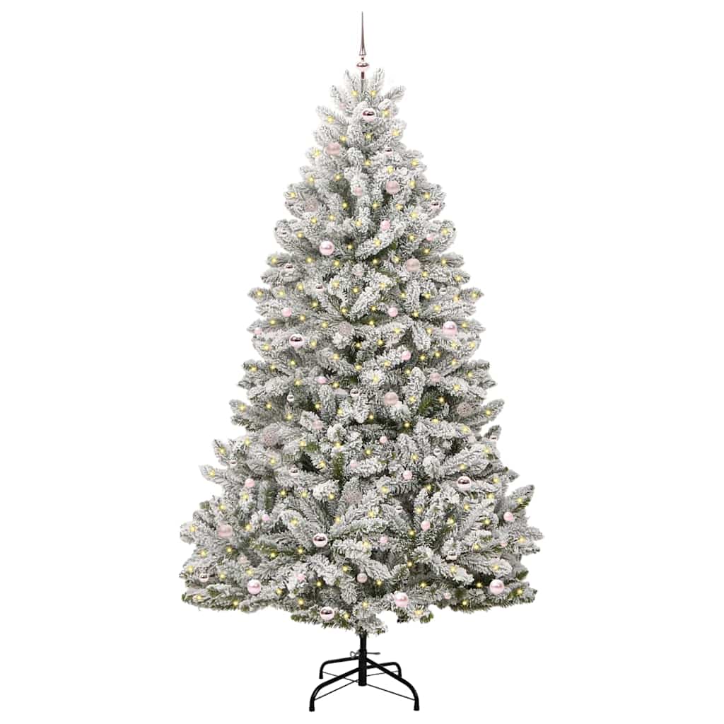 Kunstigt juletræ 270 cm 300 LED'er Varm hvid PVC og Stål