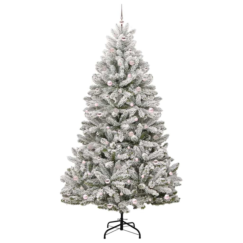 Kunstigt juletræ 270 cm 300 LED'er Varm hvid PVC og Stål