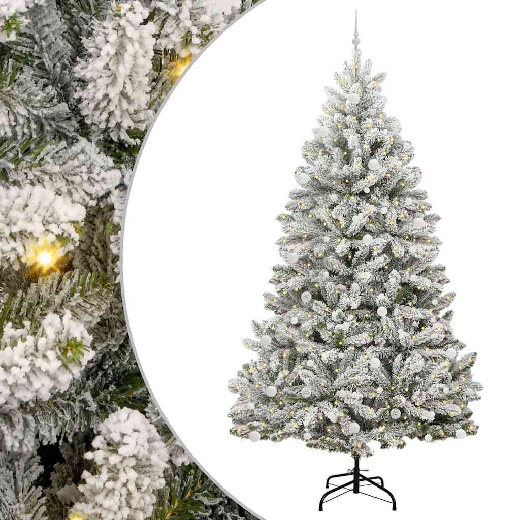 Kunstigt juletræ 270 cm 300 LED'er Varm hvid PVC og Stål