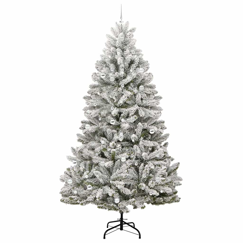 Kunstigt juletræ 270 cm 300 LED'er Varm hvid PVC og Stål